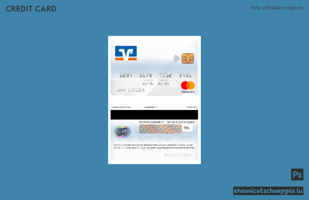 Deutsche Volksbank Mastercard – Beispielvorschau